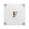 Alphabet F Delft Tile