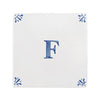 Alphabet F Delft Tile