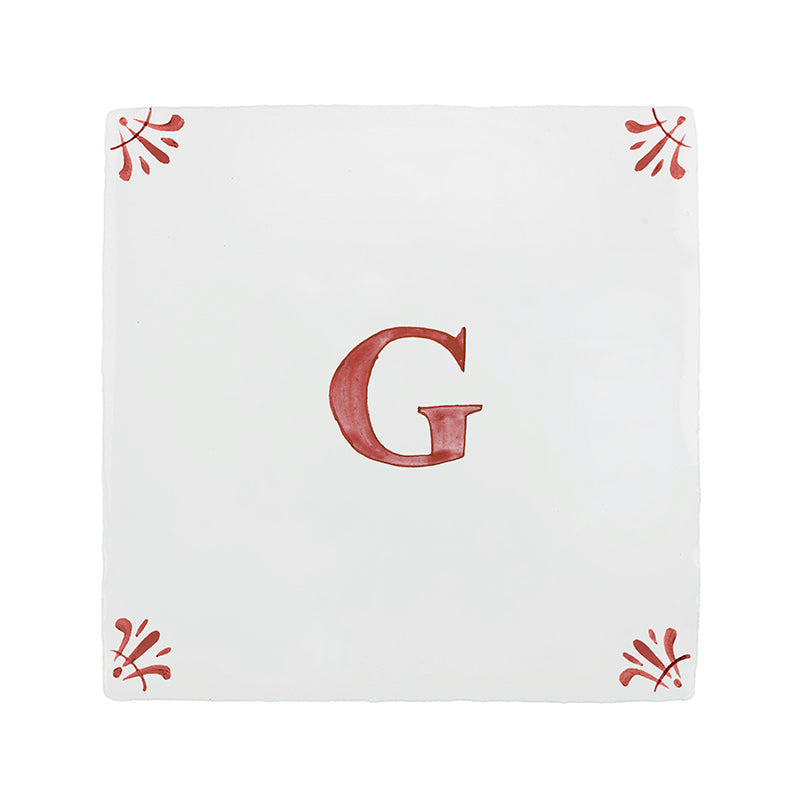 Alphabet G Delft Tile