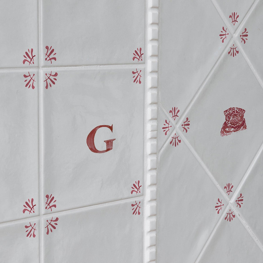Alphabet G Delft Tile