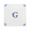 Alphabet G Delft Tile