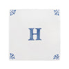 Alphabet H Delft Tile