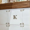 Alphabet K Delft Tile