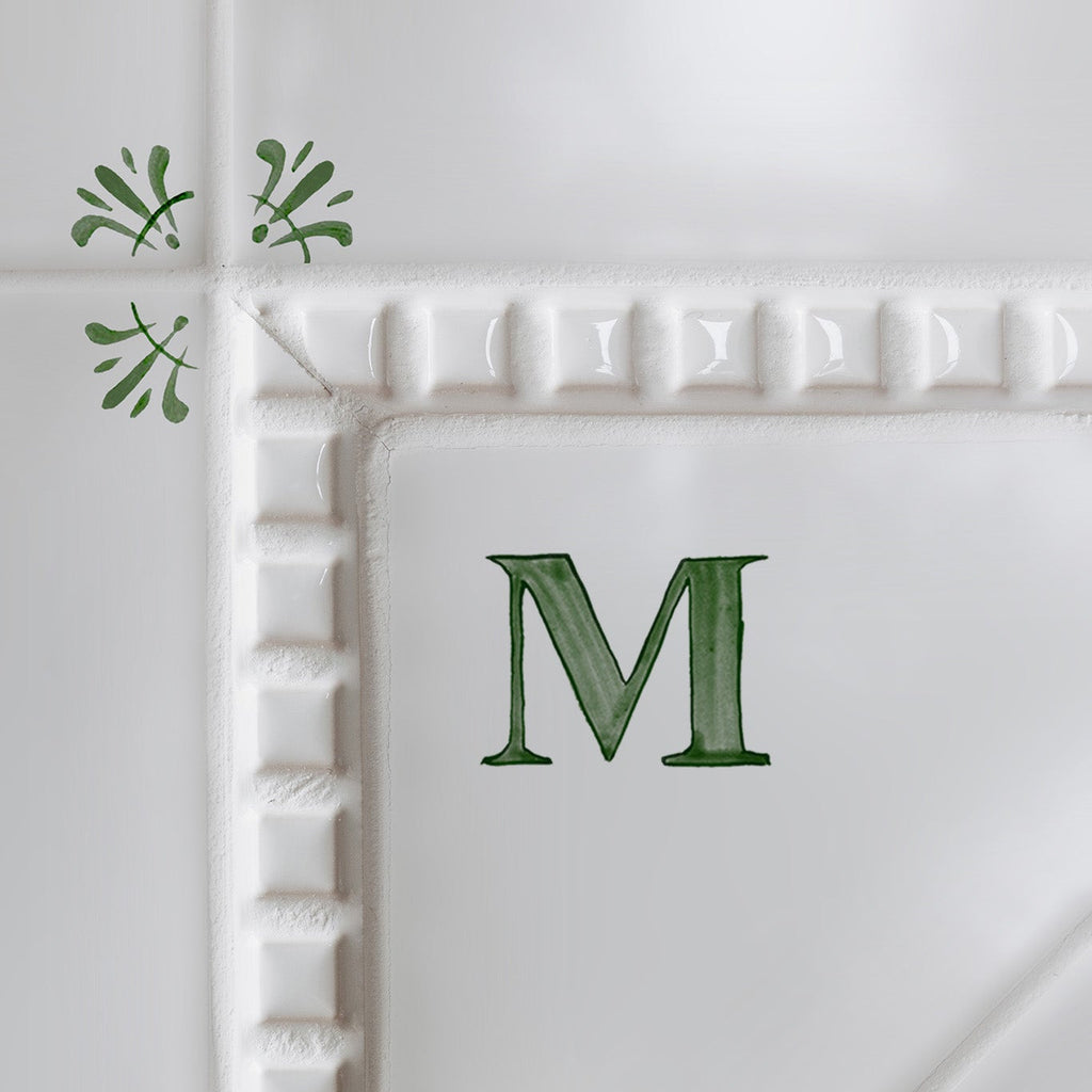 Alphabet M Delft Tile