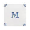 Alphabet M Delft Tile