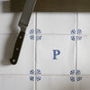 Alphabet P Delft Tile
