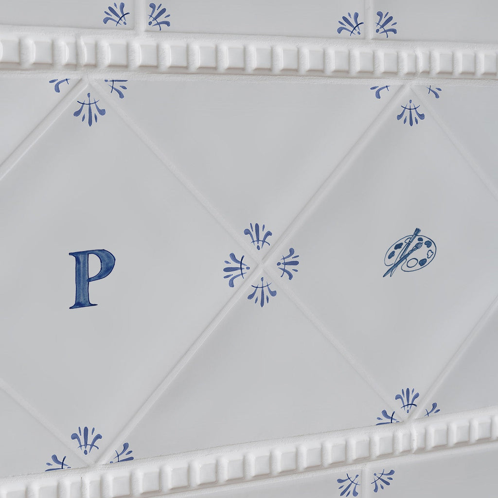 Alphabet P Delft Tile