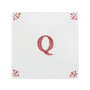 Alphabet Q Delft Tile