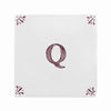 Alphabet Q Delft Tile