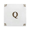 Alphabet Q Delft Tile