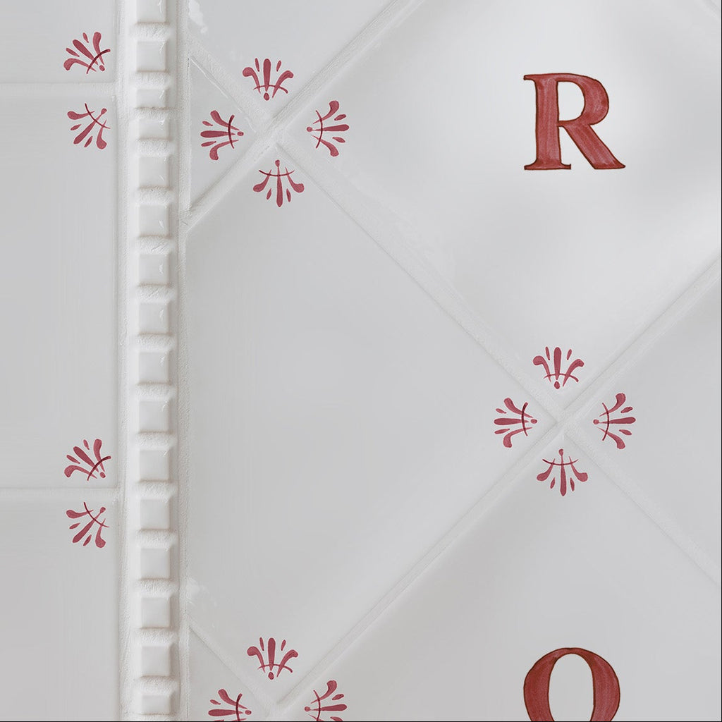 Alphabet R Delft Tile