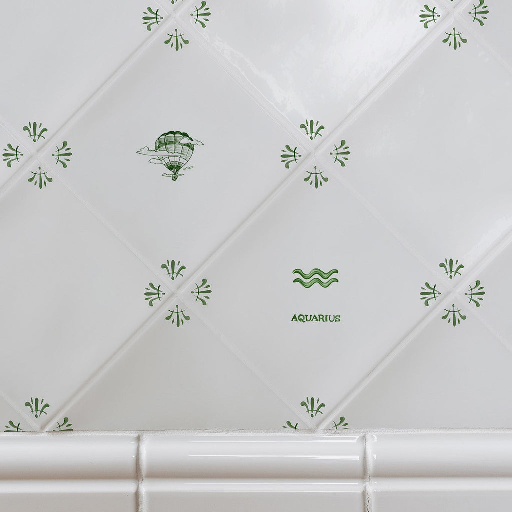Aquarius Delft Tile