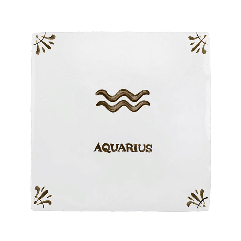 Aquarius Delft Tile