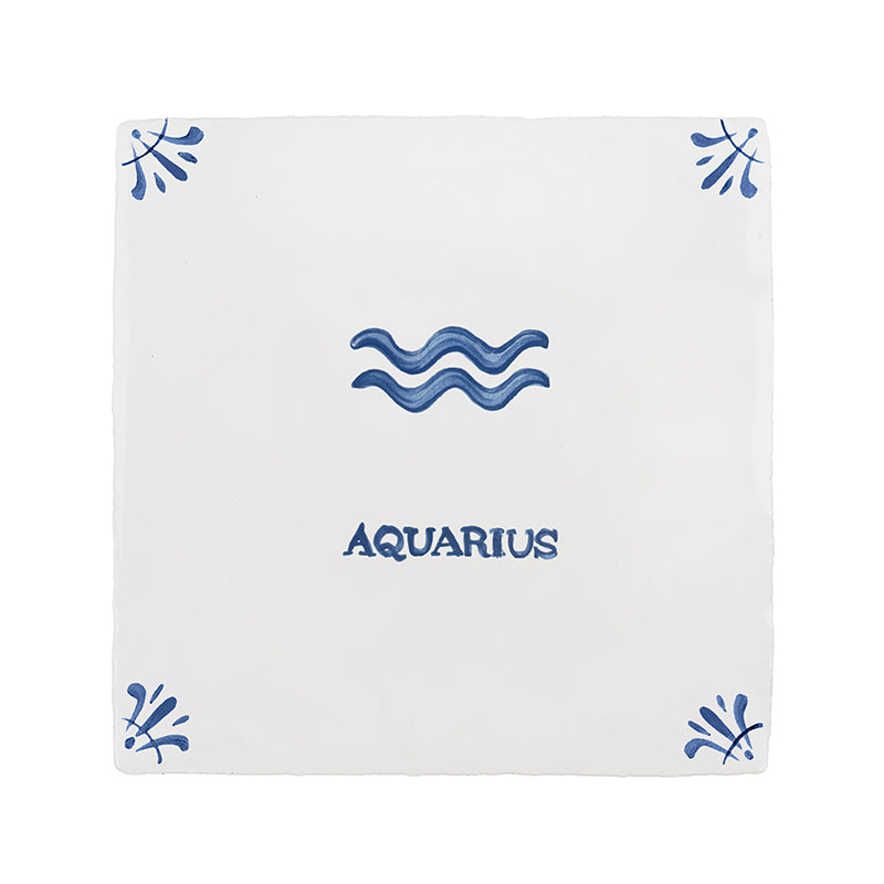 Aquarius Delft Tile
