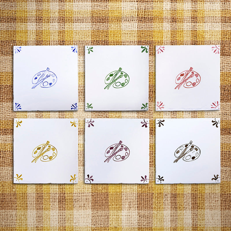 Artist Palette Delft Tile