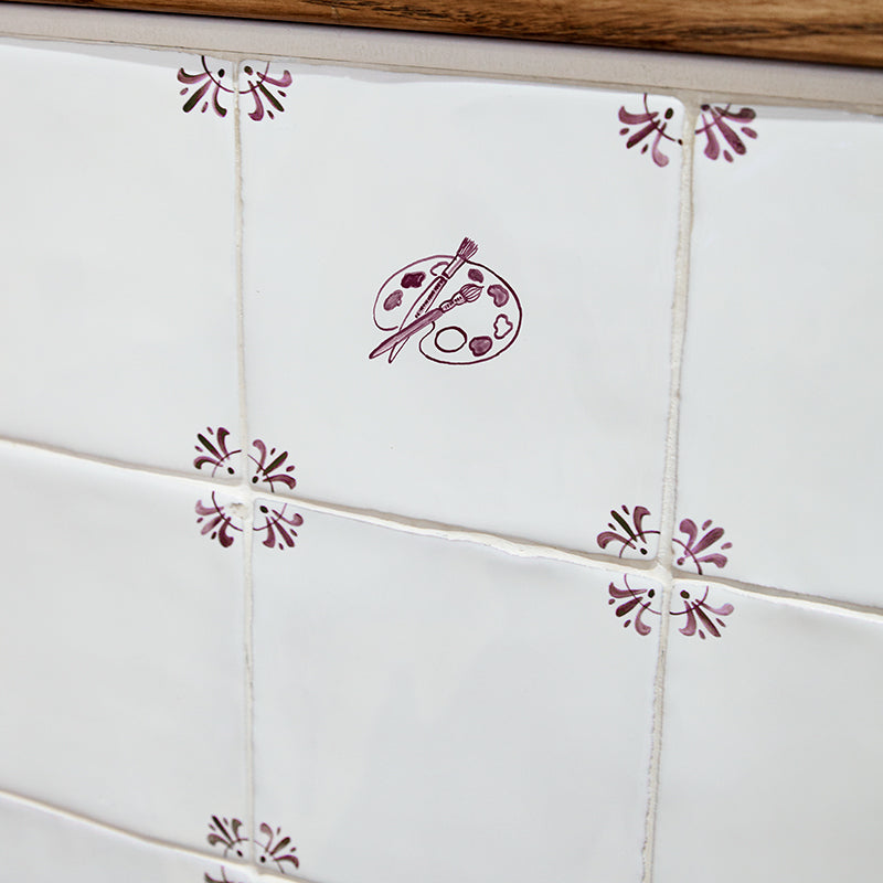 Artist Palette Delft Tile