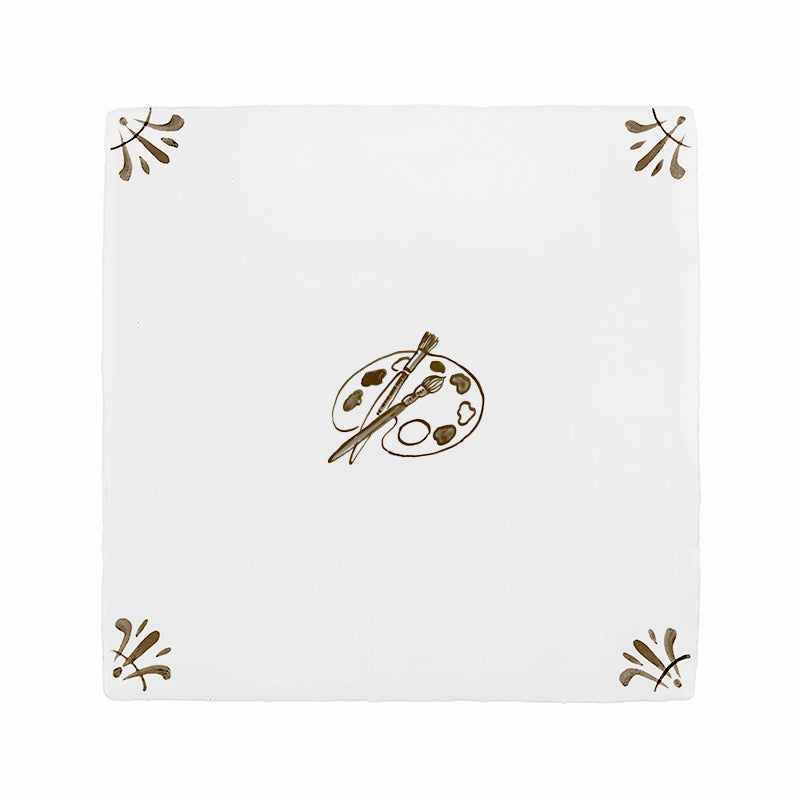 Artist Palette Delft Floor Tile