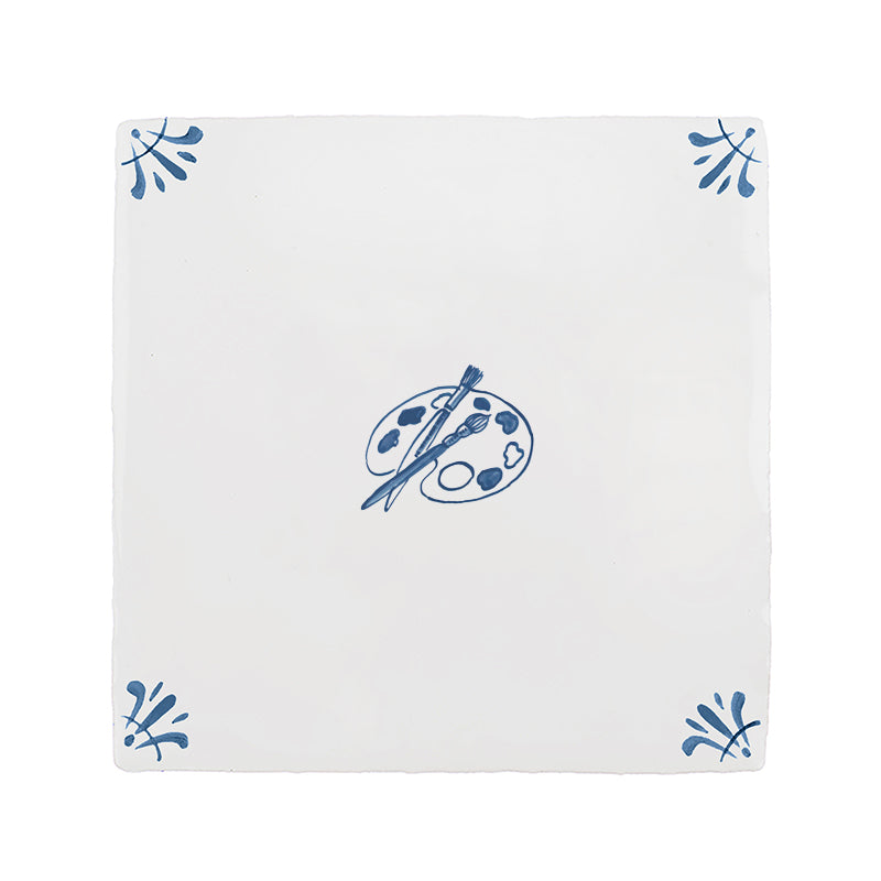 Artist Palette Delft Floor Tile