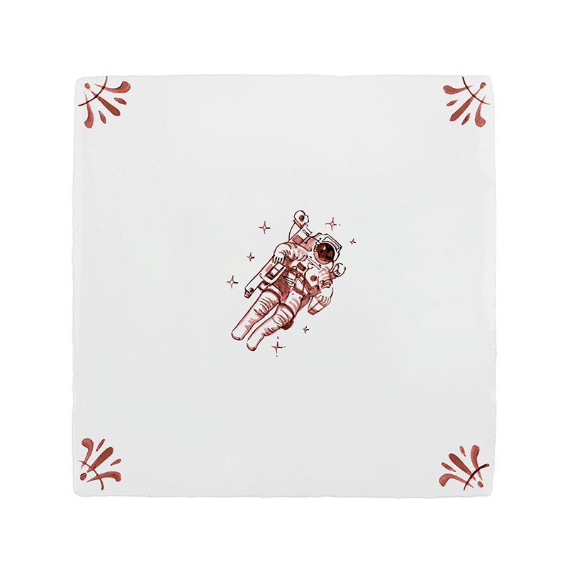 Astronaut Delft Tile