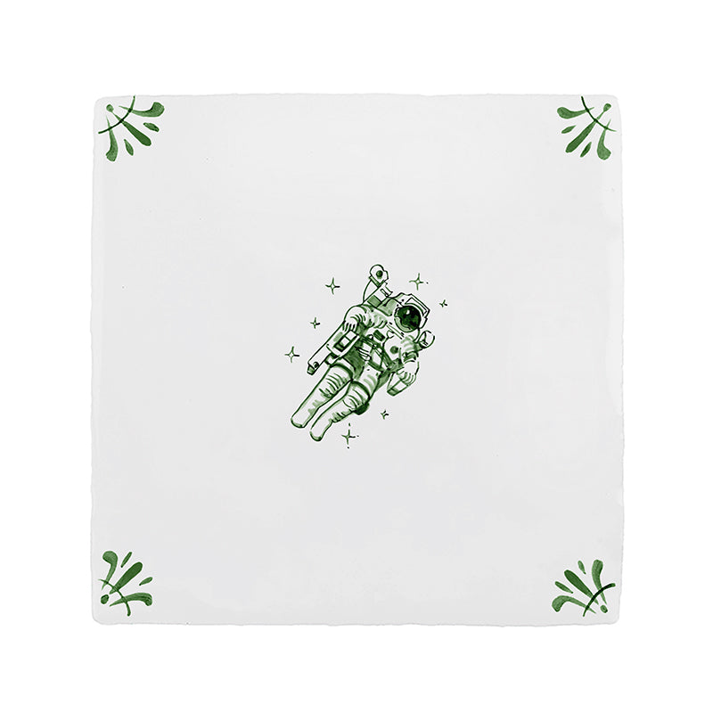 Astronaut Delft Tile