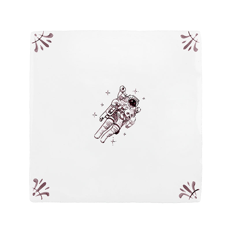 Astronaut Delft Tile
