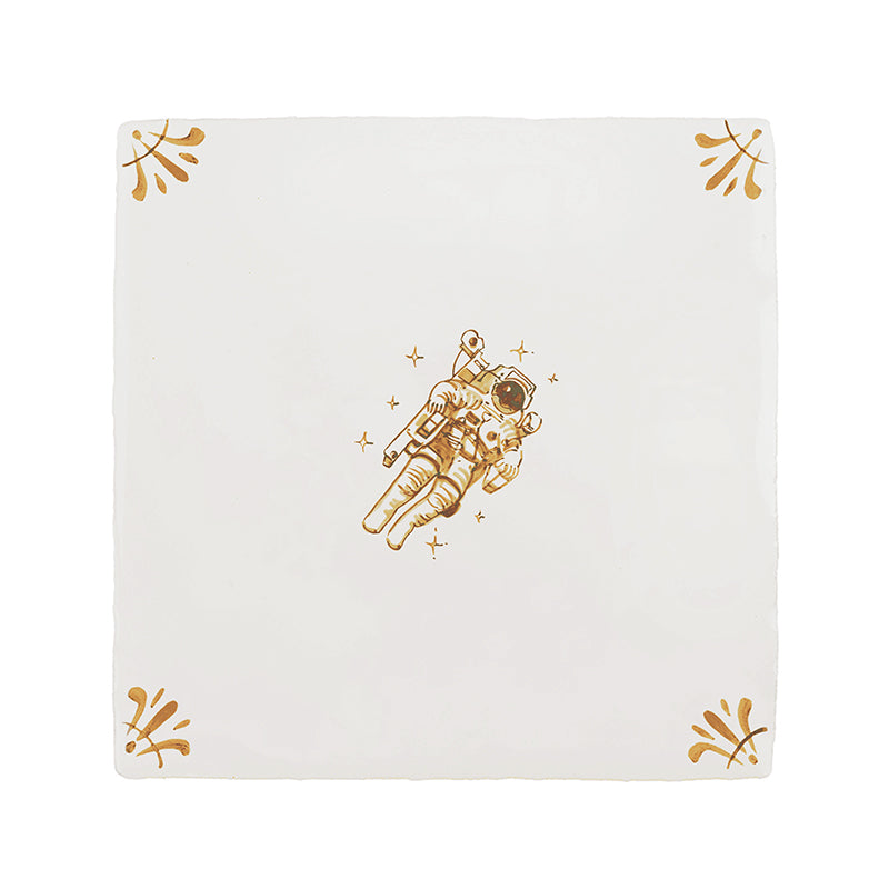 Astronaut Delft Tile