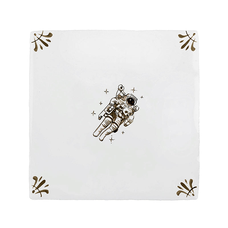 Astronaut Delft Tile