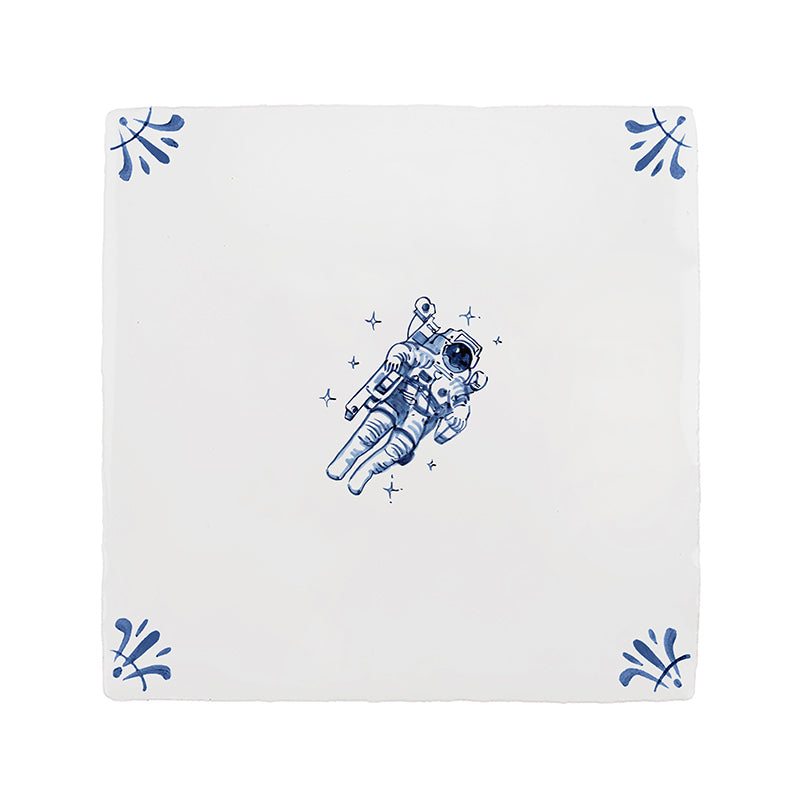 Astronaut Delft Tile