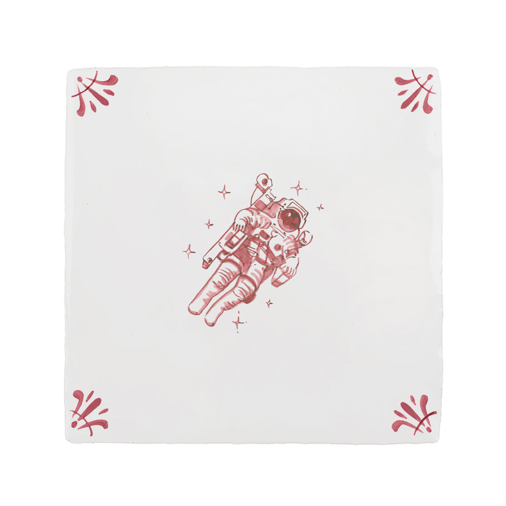 Astronaut Delft Tile