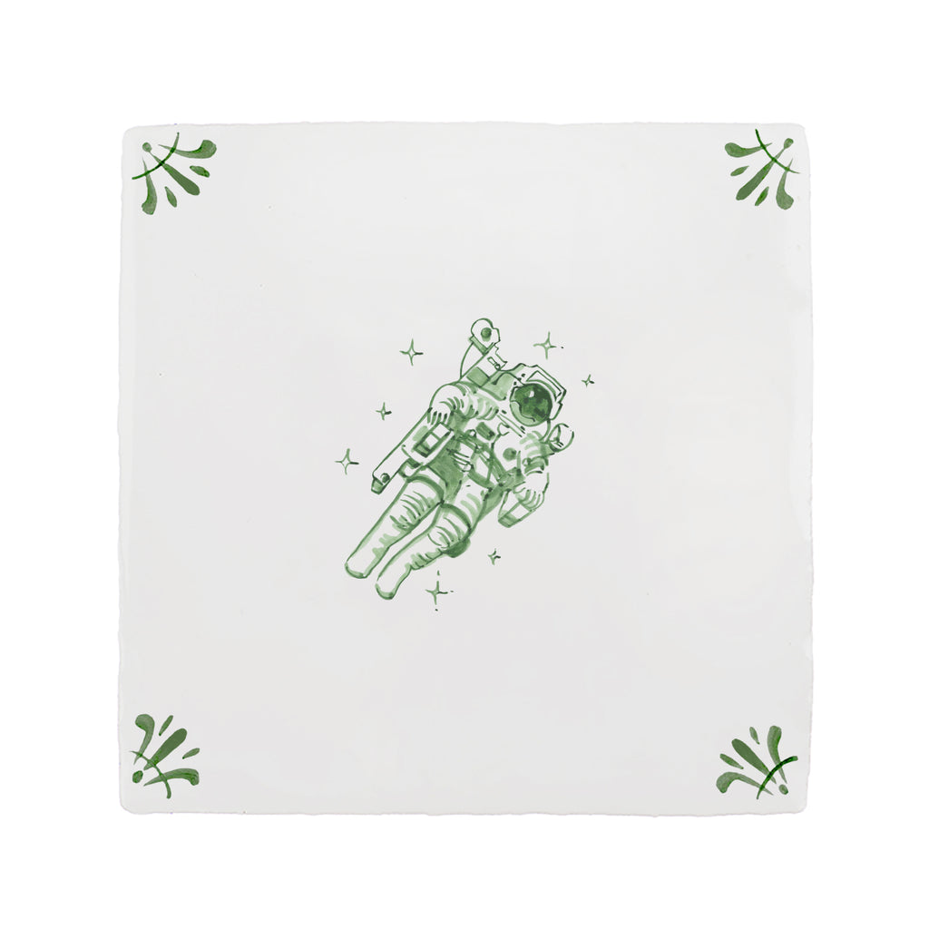 Astronaut Delft Tile