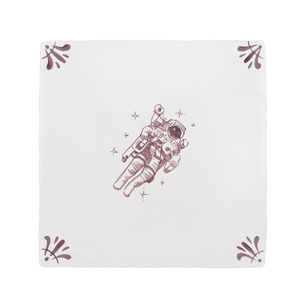 Astronaut Delft Tile