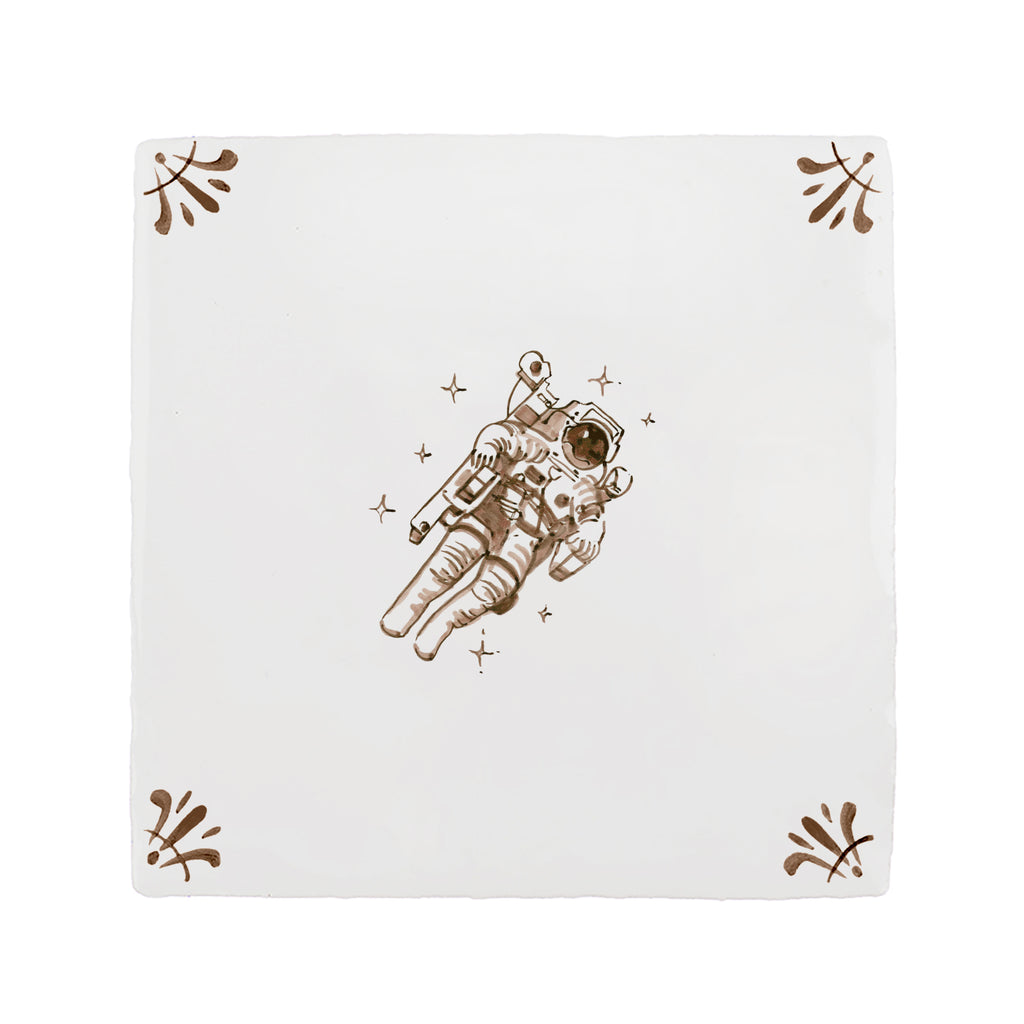 Astronaut Delft Tile