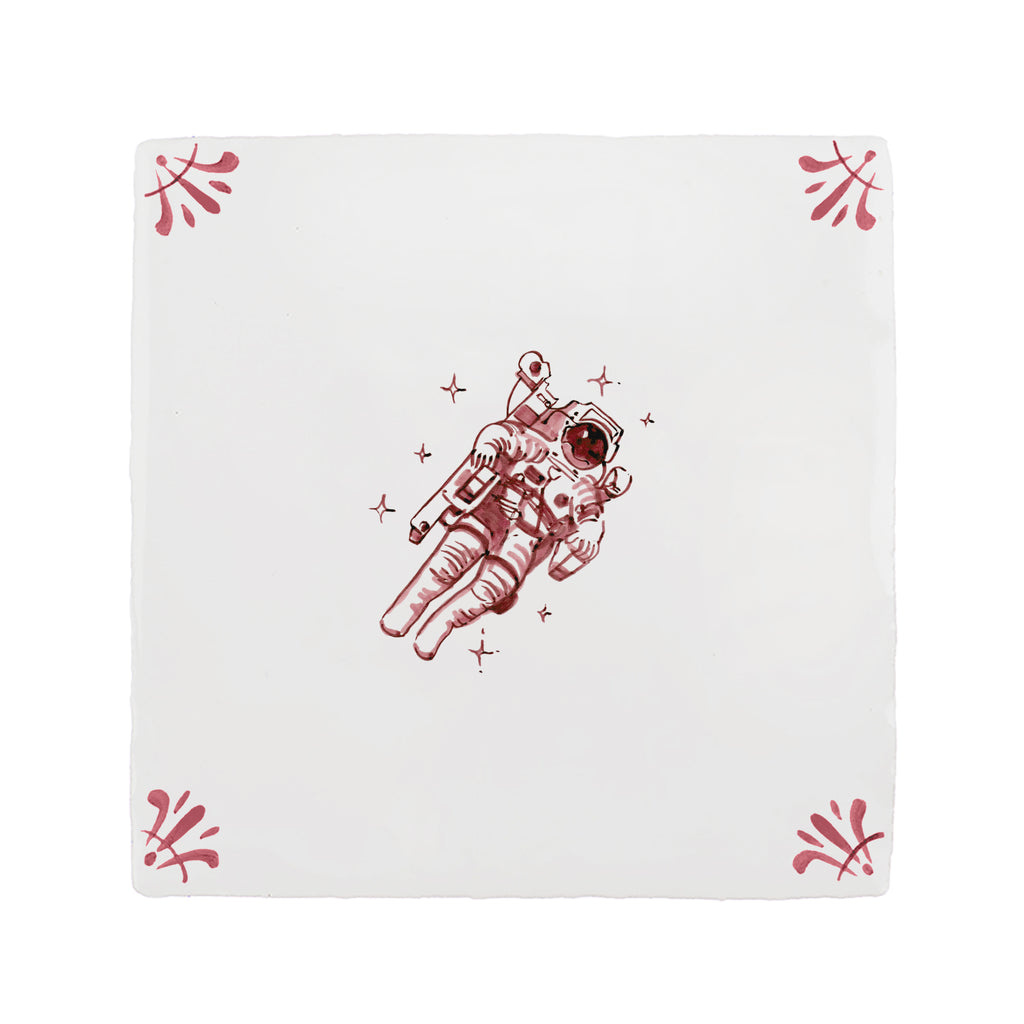 Astronaut Delft Tile