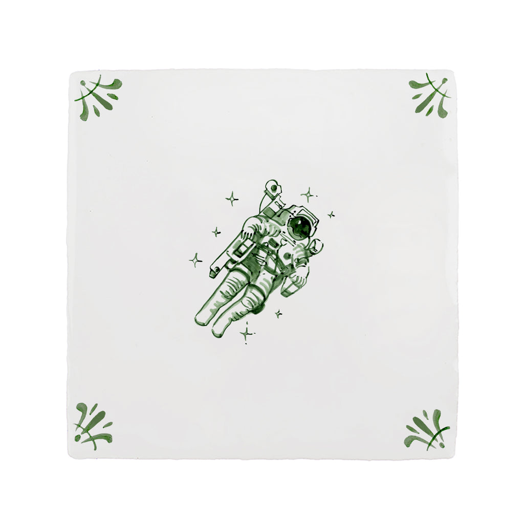Astronaut Delft Tile