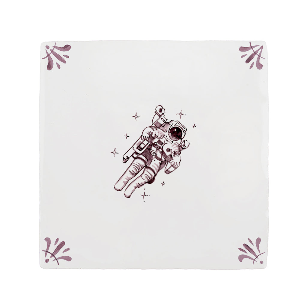 Astronaut Delft Tile