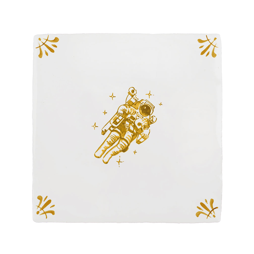 Astronaut Delft Tile