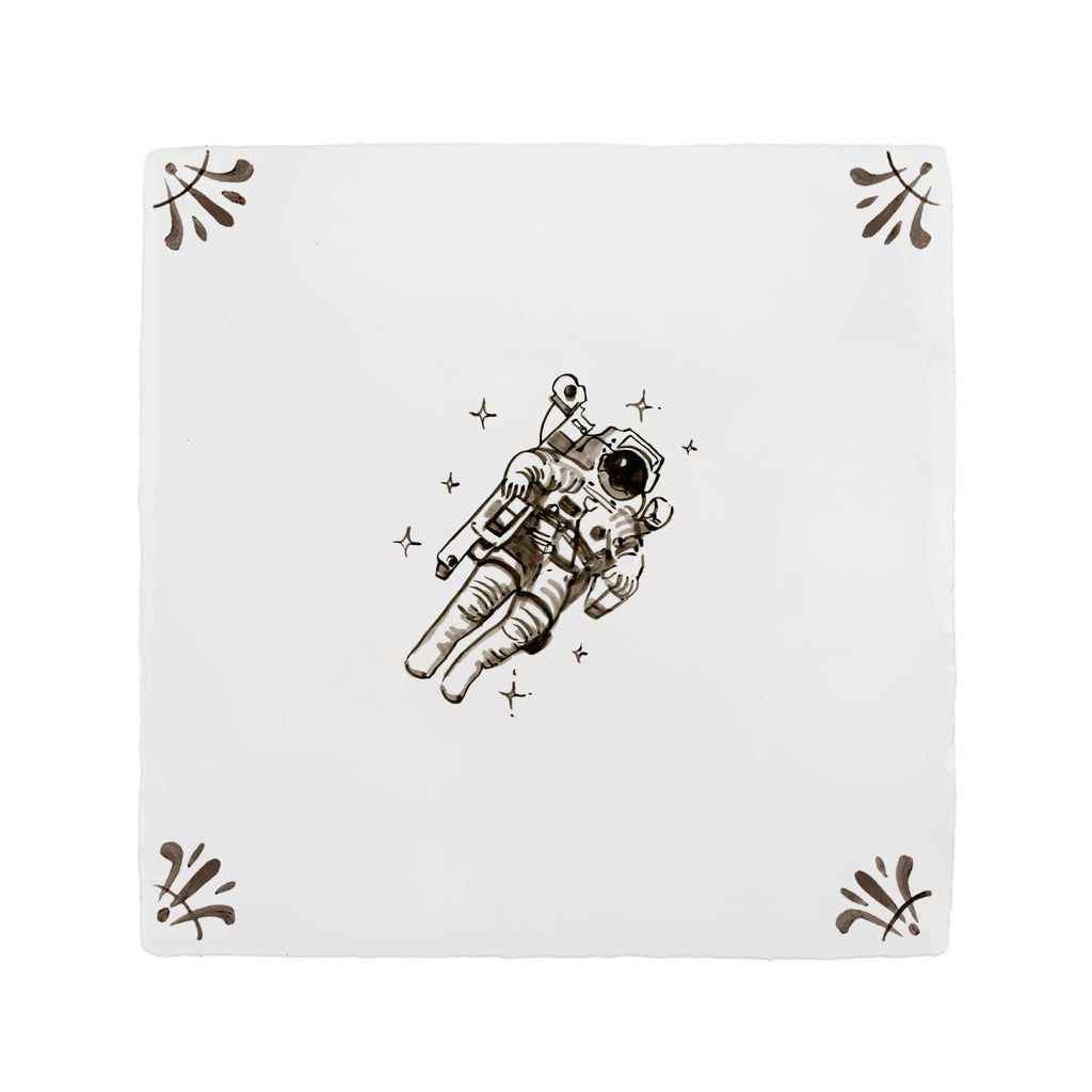 Astronaut Delft Tile