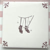 Ruby Slippers Delft Tile, Manganese