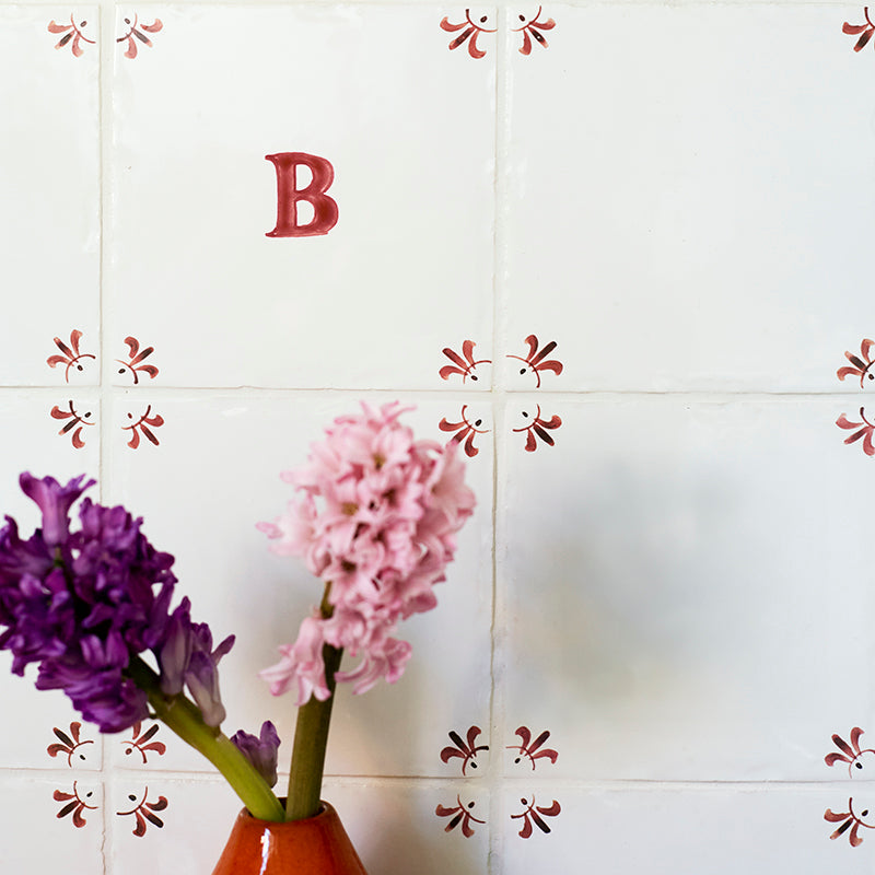 Alphabet B Delft Tile