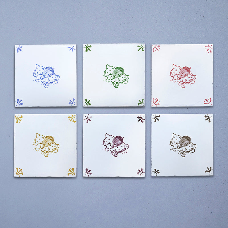 Sleeping Baby Delft Tile