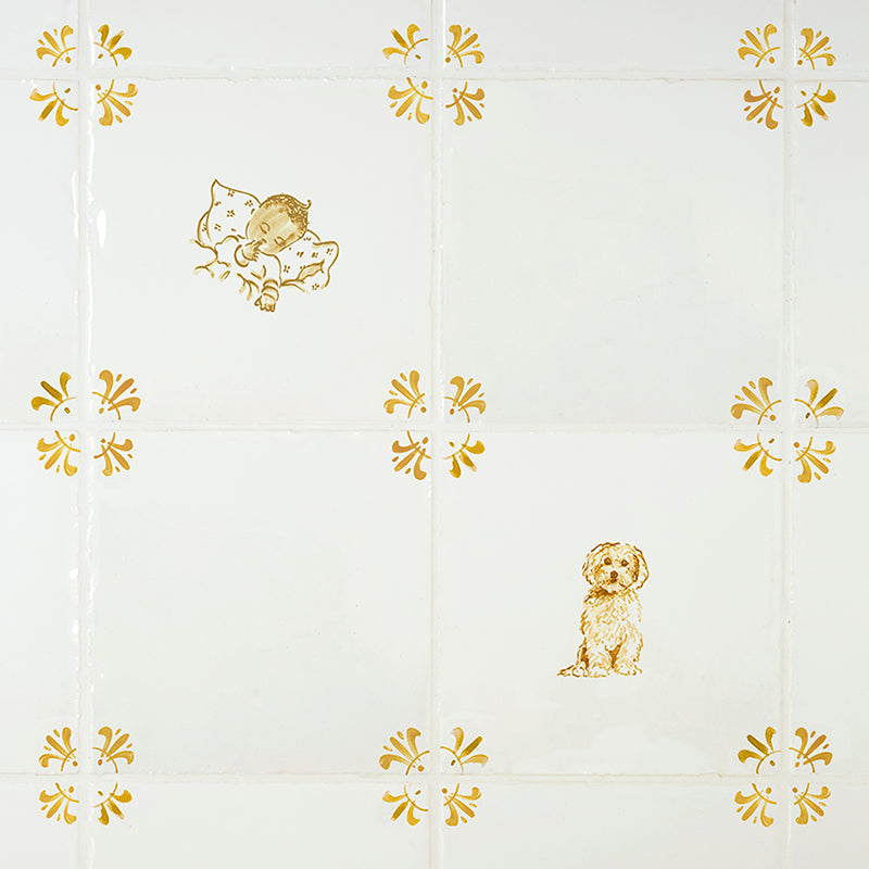 Sleeping Baby Delft Tile