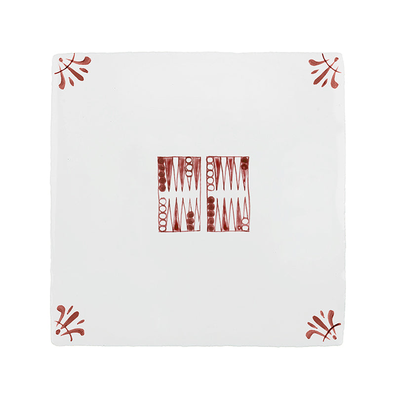 Backgammon Delft Tile