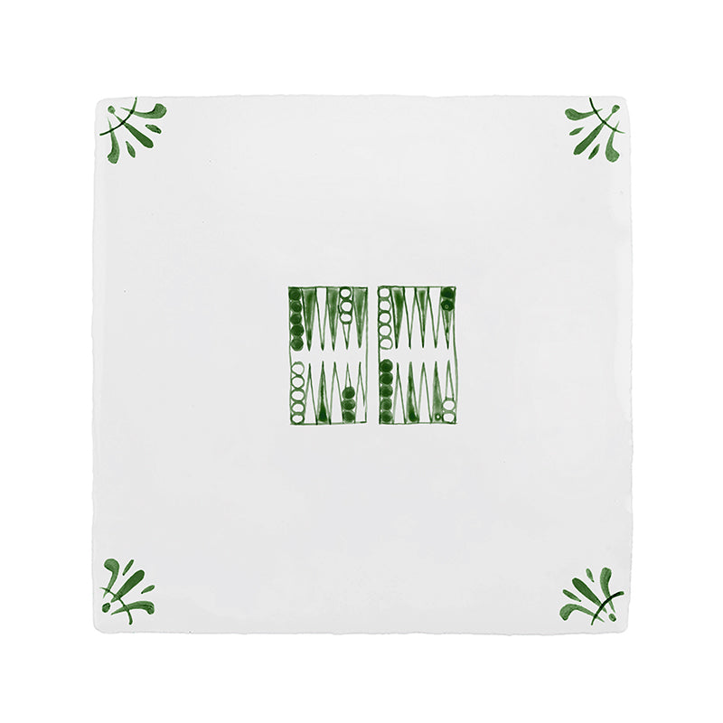 Backgammon Delft Tile