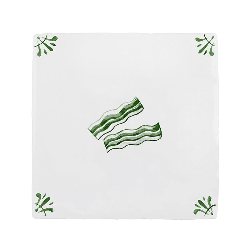 Bacon Slices Delft Tile