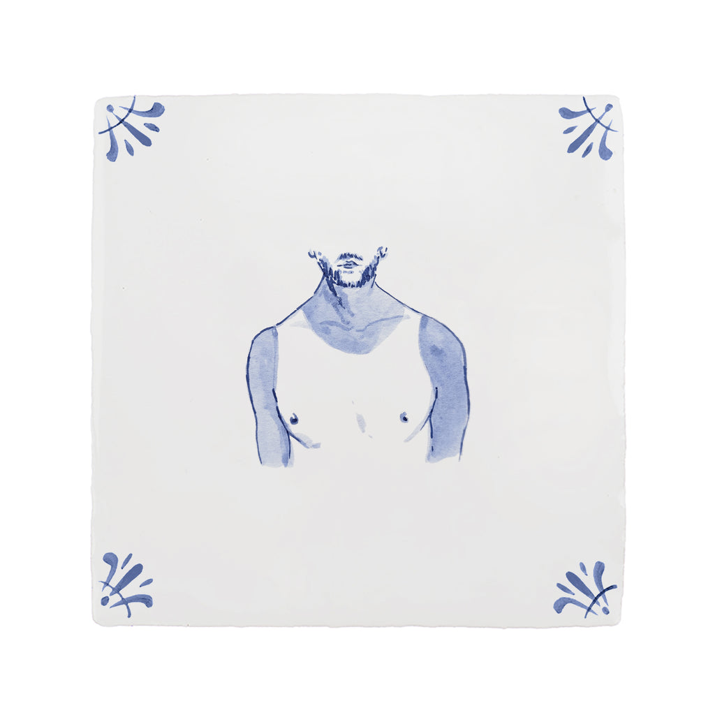 Bad Tan Lines Delft Tile