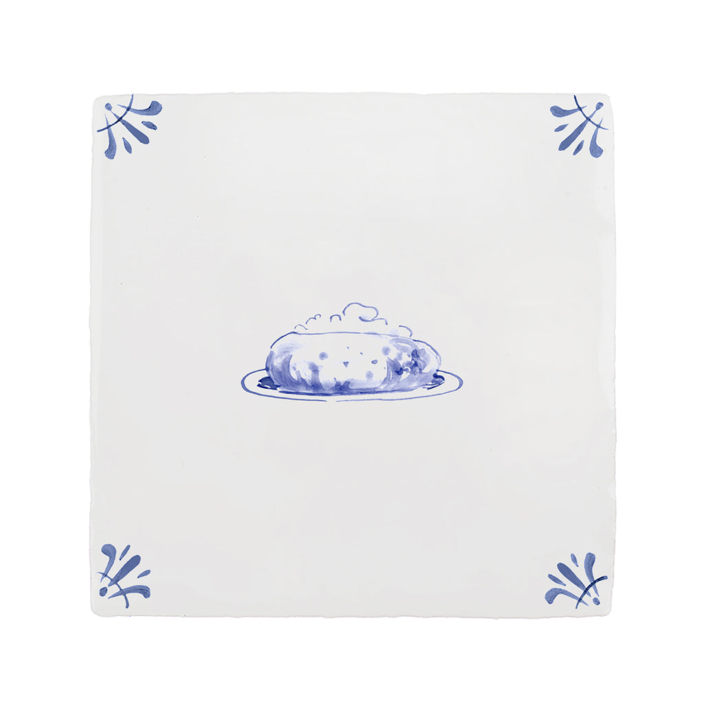 Baked Potato Delft Tile