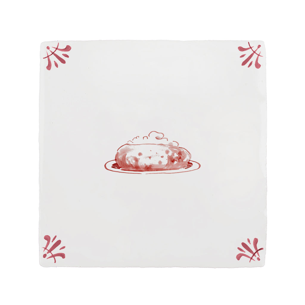 Baked Potato Delft Tile