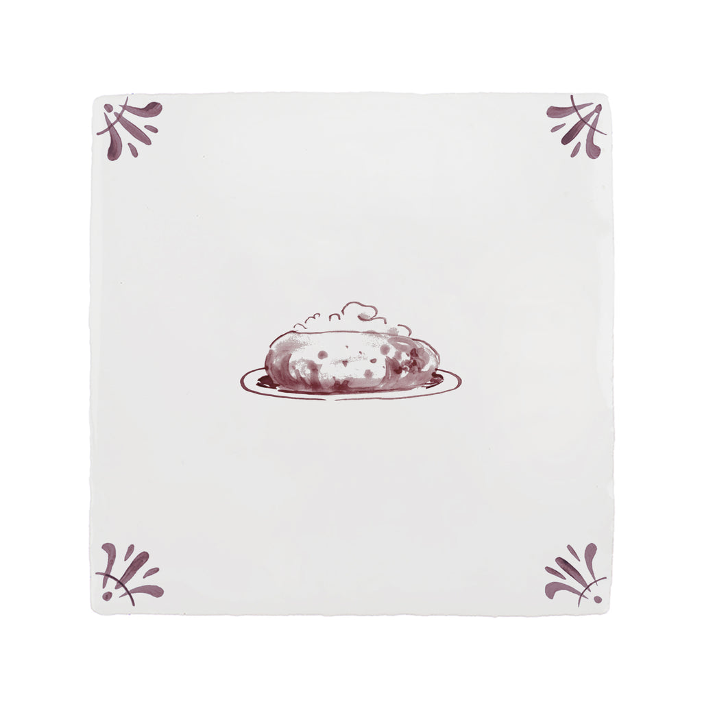 Baked Potato Delft Tile