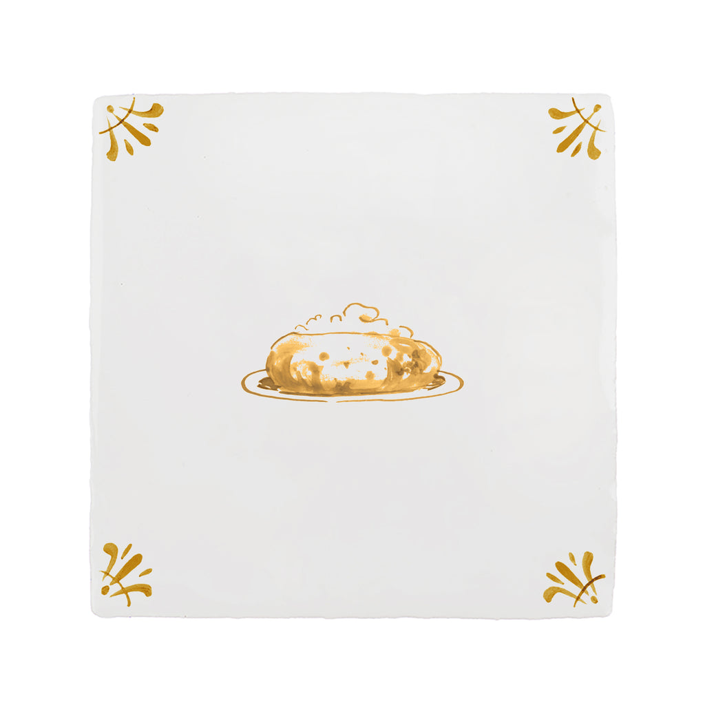 Baked Potato Delft Tile