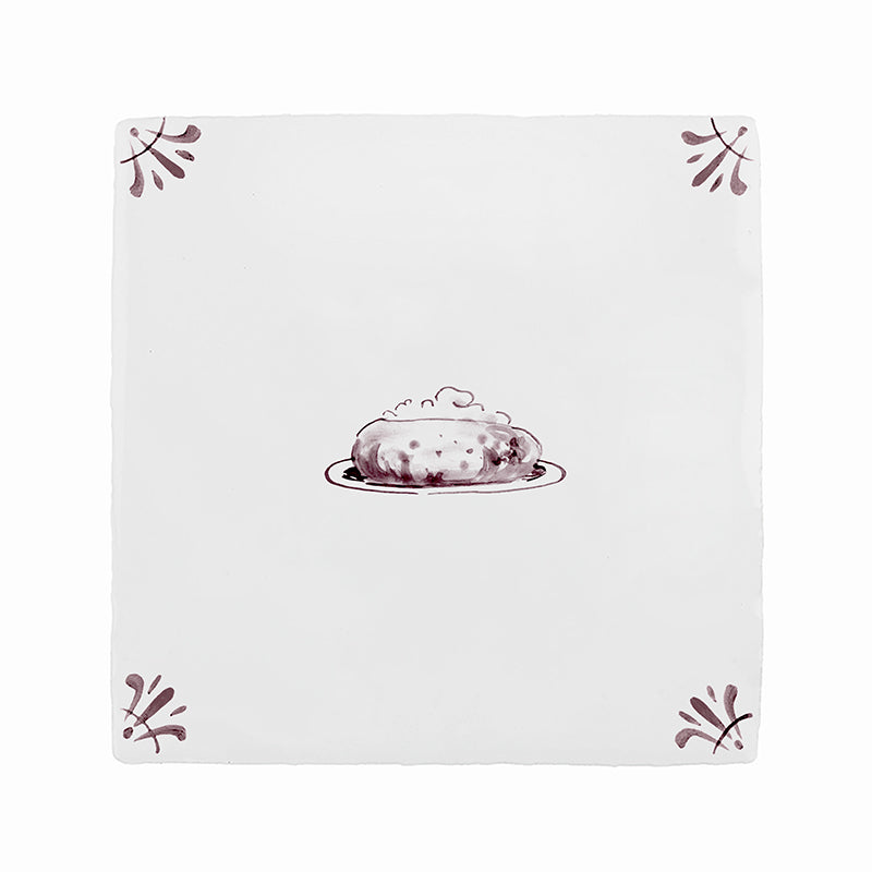 Baked Potato Delft Tile